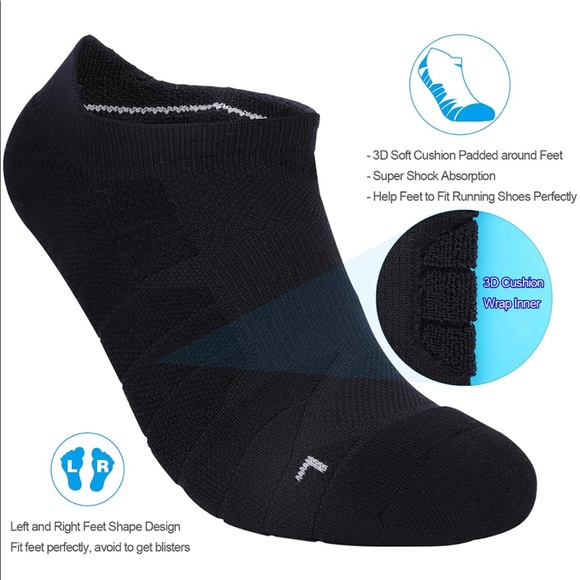 Compression Athletic No Show Running Sock set - Picture 6 of 8